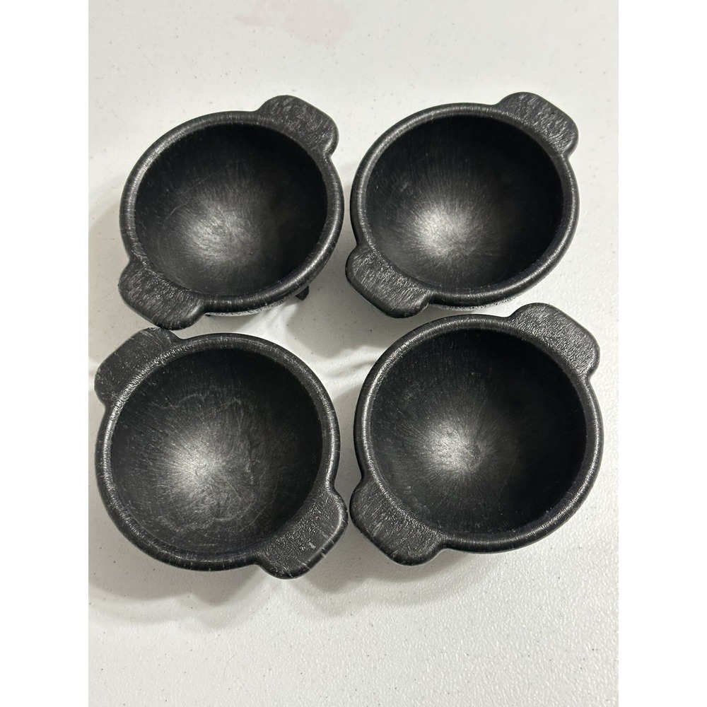 Salsa Bowl Set Plastic Mexican Molcajete Chips Guacamole Bowls Serving Dish 4pcs